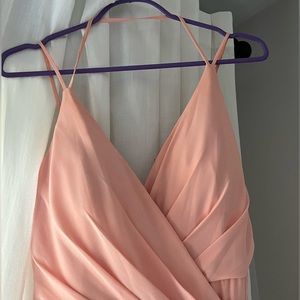 Bridesmaid dress - coral wrap dress